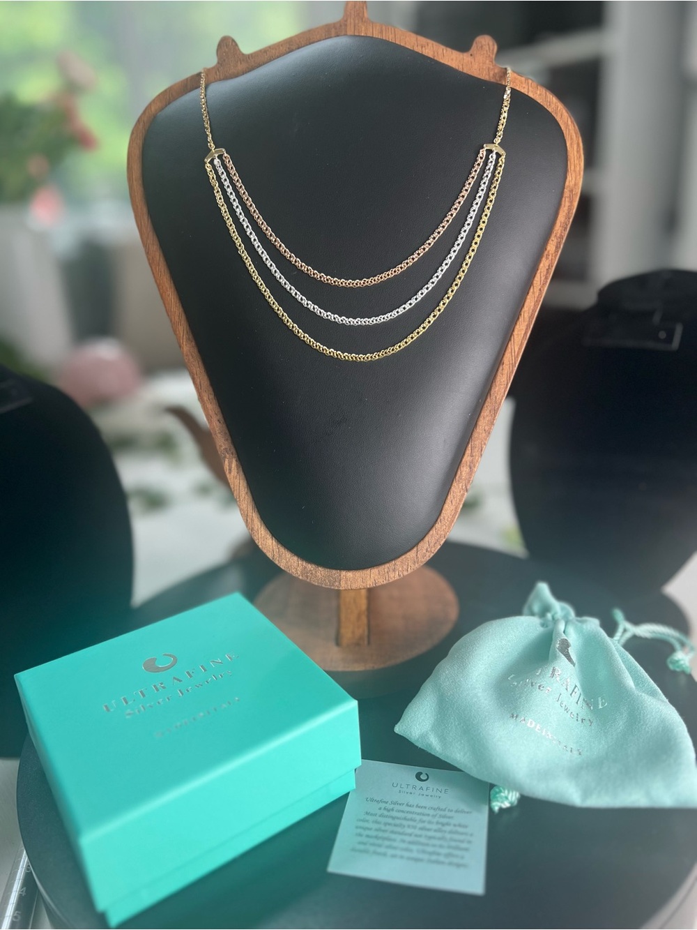 Ultrafine Italian .950 Sterling Silver Layered Chain Necklace